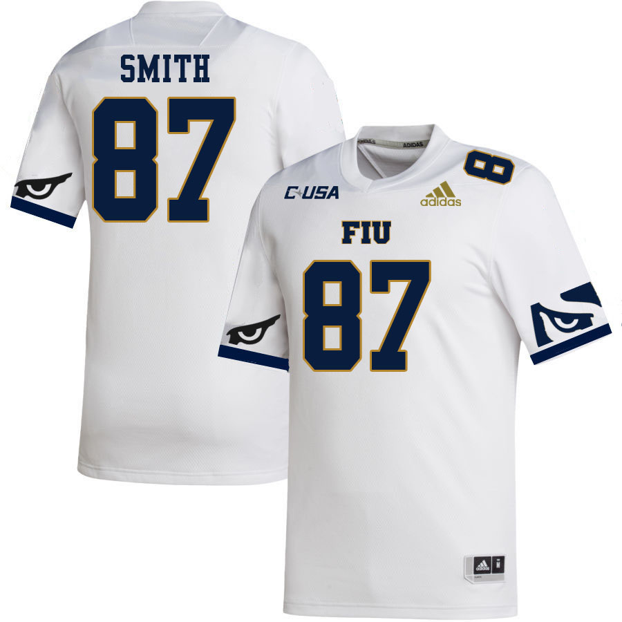 #87 Jonnu Smith FIU Jersey,Florida International University Panthers Football Jersey-White